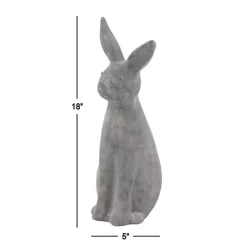 Kirklands Home Garden Statues|Distressed Rabbit Outdoor Statue Gray