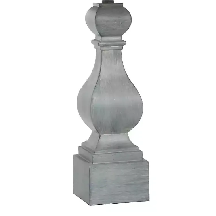 Kirklands Home Table Lamps|Distressed Traditional Baluster Table Lamp Gray