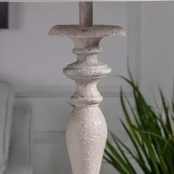 Kirklands Home Floor Lamps|Distressed Taupe Finish Floor Lamp White