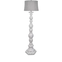 Kirklands Home Floor Lamps|Distressed White Floor Lamp