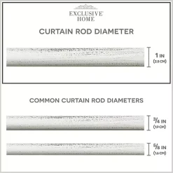 Kirklands Home Curtain Rods & Hardware|Distressed White Open Sphere Curtain Rod, 120 in.