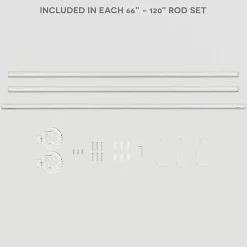 Kirklands Home Curtain Rods & Hardware|Distressed White Open Sphere Curtain Rod, 120 in.