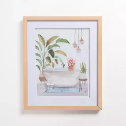 Kirklands Home Framed Art|Dog in Tub Framed Art Print