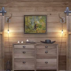 Kirklands Home Framed Art|Dogs in Woods Framed Art Print