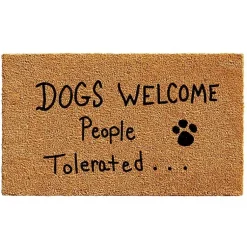 Kirklands Home Doormats|Dogs Welcome Coir Doormat