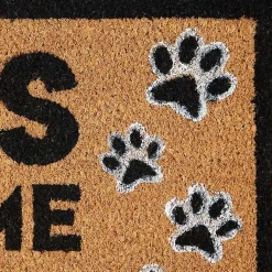 Kirklands Home Doormats|Dogs Welcome People Tolerated Coir Doormat