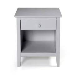 Kirklands Home Nightstands|Dove Brazilian Pine Wood Nightstand Gray