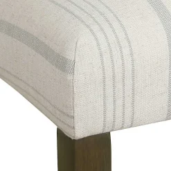 Kirklands Home Dining Chairs|Dove Gray Stripe Parsons Chairs, Set of 2