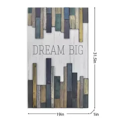 Kirklands Home Wall Quotes & Signs|Dream Big Wood Slat Wall Plaque