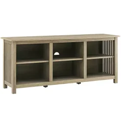 Kirklands Home Tv Stands & Media Consoles|Driftwood Slatted Sides Media Cabinet Gray