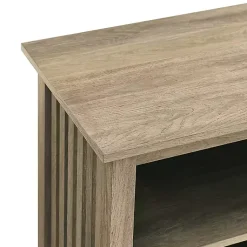Kirklands Home Tv Stands & Media Consoles|Driftwood Slatted Sides Media Cabinet Gray