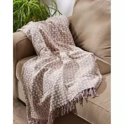 Clearance Dusty Lilac Urban Check Throw Blankets & Throws