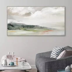 Kirklands Home Framed Art|Earth and Clouds Abstract Framed Wall Art