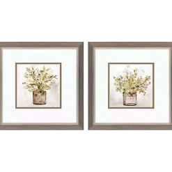 Kirklands Home Framed Art|Earthy Garden Framed Art Prints, Set of 2