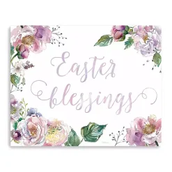 New Easter Blessings Floral Canvas Art Print Easter Decorations