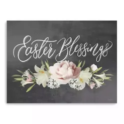 Best Easter Blessings Floral Chalk Canvas Art Print Easter Decorations