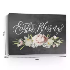 Best Easter Blessings Floral Chalk Canvas Art Print Easter Decorations