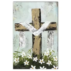 Online Easter Cross Canvas Art Print Easter Decorations