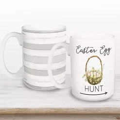 Easter Egg Hunt Mugs, Set of 2 Easter Decorations