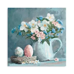 Best Easter Eggs and Floral Jug Canvas Art Print Easter Decorations