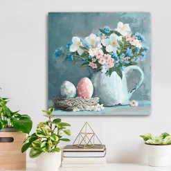 Best Easter Eggs and Floral Jug Canvas Art Print Easter Decorations