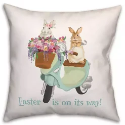 Hot Easter is on its Way Bunnies Scooter Pillow Easter Decorations