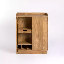 Kirklands Home Cabinets & Sideboards|Easton Mango Wood Bar Cabinet Tan