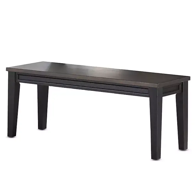 Kirklands Home Benches & Ottomans|Ebony and Driftwood Two-Tone Bench Black