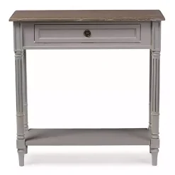 Kirklands Home Console Tables|Edward Gray Mindi Wood Fluted Console Table