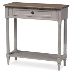 Kirklands Home Console Tables|Edward Gray Mindi Wood Fluted Console Table