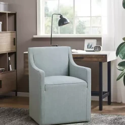 Kirklands Home Dining Chairs|Elaine Upholstered Skirted Dining Chair Blue