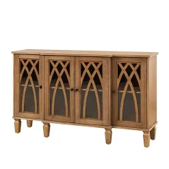 Kirklands Home Cabinets & Sideboards|Eleanora Acorn Wood 4-Door Sideboard Brown