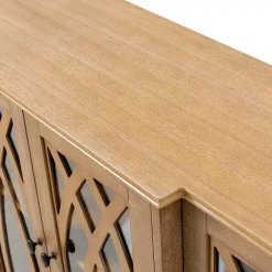 Kirklands Home Cabinets & Sideboards|Eleanora Acorn Wood 4-Door Sideboard Brown