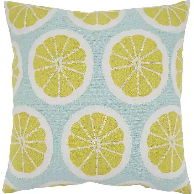 Hot Embroidered Fruity Citrus Pillow Pillows