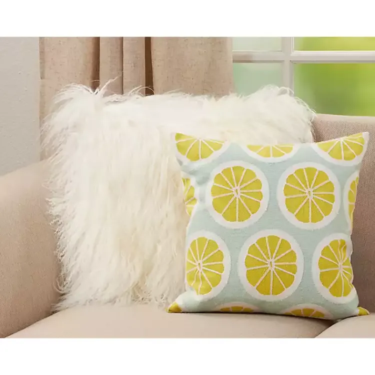 Hot Embroidered Fruity Citrus Pillow Pillows