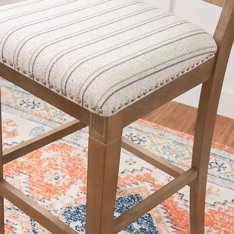 Kirklands Home Bar Stools & Counter Height Stools|Emma Bar Stool with Nailhead Trim Gray