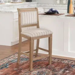 Kirklands Home Bar Stools & Counter Height Stools|Emma Gray Counter Stool with Nailhead Trim