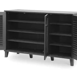 Kirklands Home Cabinets & Sideboards|Espresso 3-Door Wood Cabinet Brown