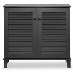 Kirklands Home Cabinets & Sideboards|Espresso Shutter Door Wooden Cabinet
