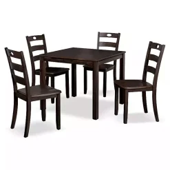 Kirklands Home Dining Sets|Espresso Wood Brooke 5-pc. Dining Furniture Set