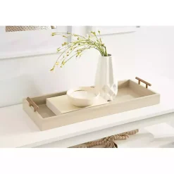 New Evelyn Cream Narrow Decorative Tray Decorative Trays