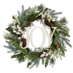 Evergreen Pineberry Joy Wreath Christmas Wreaths