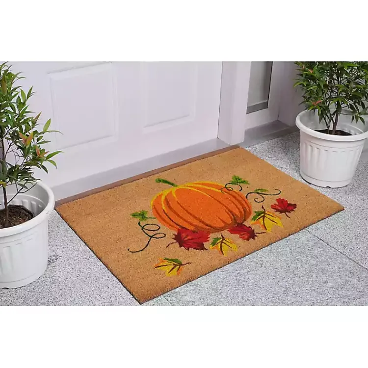 Kirklands Home Doormats|Fall Pumpkin Coir Doormat