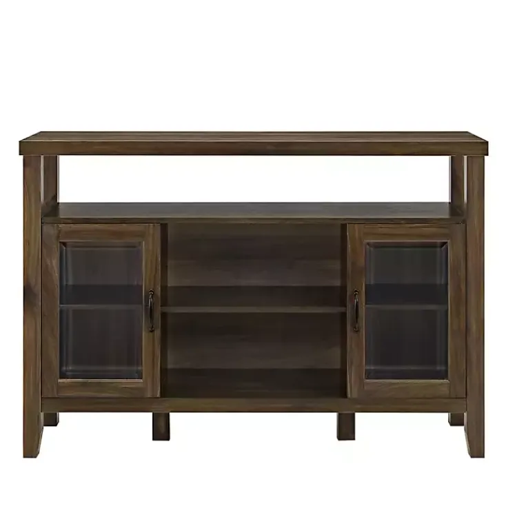 Kirklands Home Tv Stands & Media Consoles|Farmhouse Highboy Dark Walnut TV Stand Brown