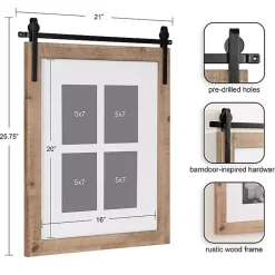 Outlet Farmhouse Wood and Metal Collage Frame Collage Frames