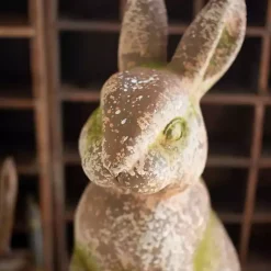 Kirklands Home Garden Statues|Faux Concrete Rabbit Outdoor Statue