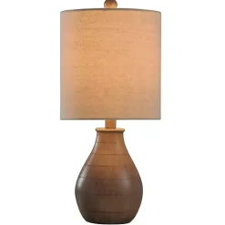 Kirklands Home Table Lamps|Faux Wood Accent Table Lamp White