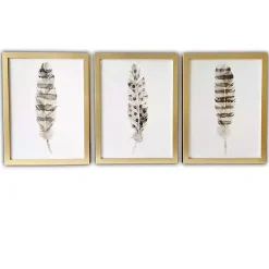 Kirklands Home Framed Art|Feathers Framed Art Prints, Set of 3