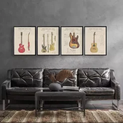 Kirklands Home Framed Art|Fender Guitar Framed Art Print