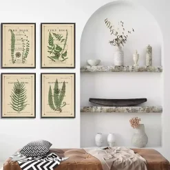 Kirklands Home Framed Art|Fern Illustrations Framed Art Prints, Set of 4